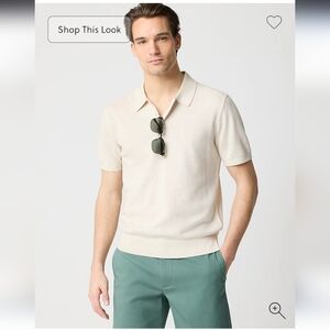 J.Crew FactoryMen's Short Sleeve Polo Shirt Basketweave cotton sweater Sz XL $98